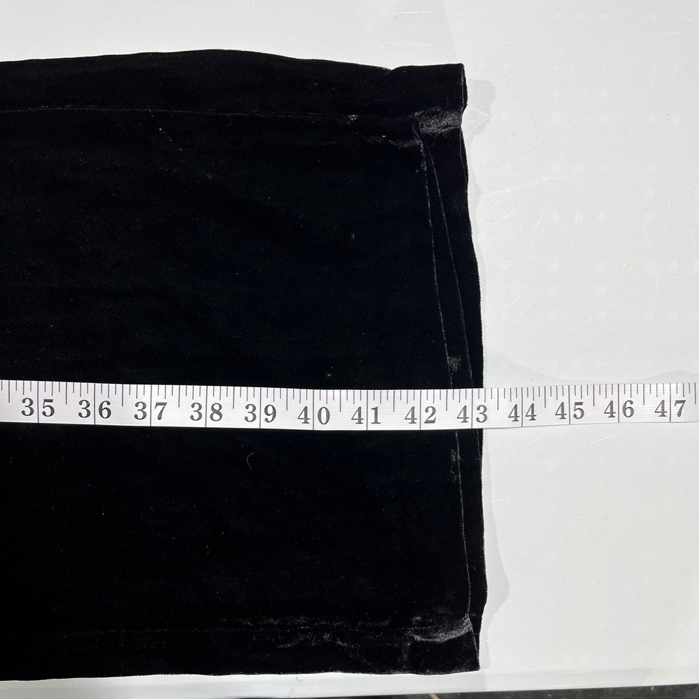 Reformation Black Velvet Silk Wide Leg High Rise Trousers Belt Loops‎ Womens 0 - Picture 8 of 16